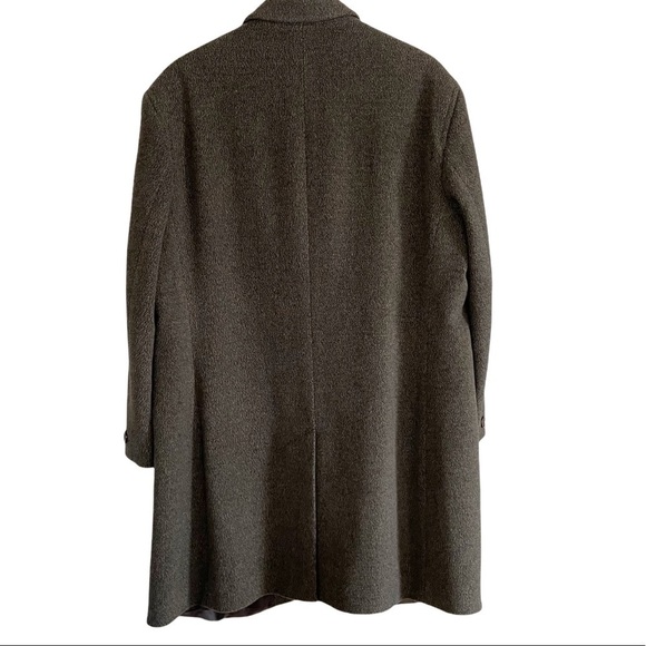 DKNY Wool Blend Notch Collar Overcoat Jacket Men’s Brown Size 44 - Picture 2 of 9
